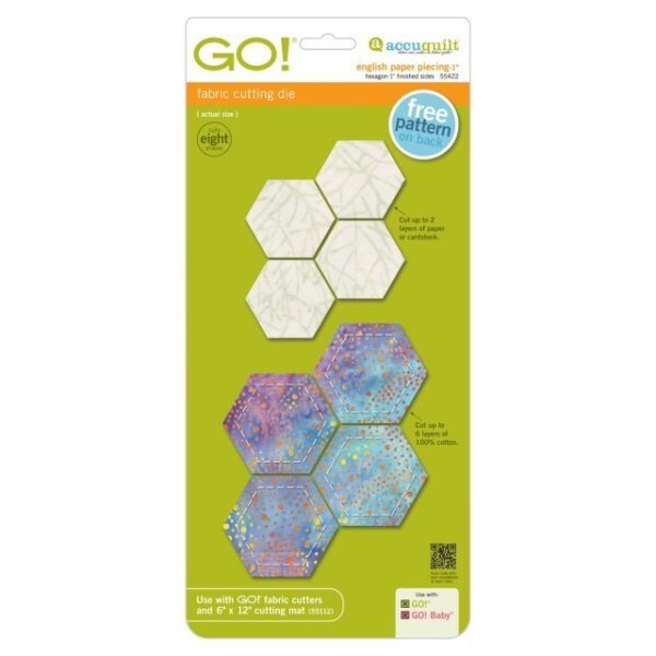 GO! English Paper Piecing Hexagon - 1" Finished Sides
